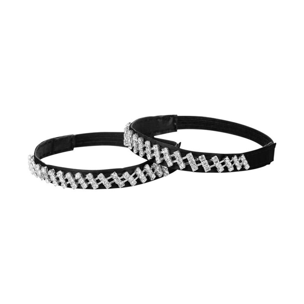 Elastic Shoe Ankle Straps Blink Detachable Shoe Strap Band for Heels 9.25" Black